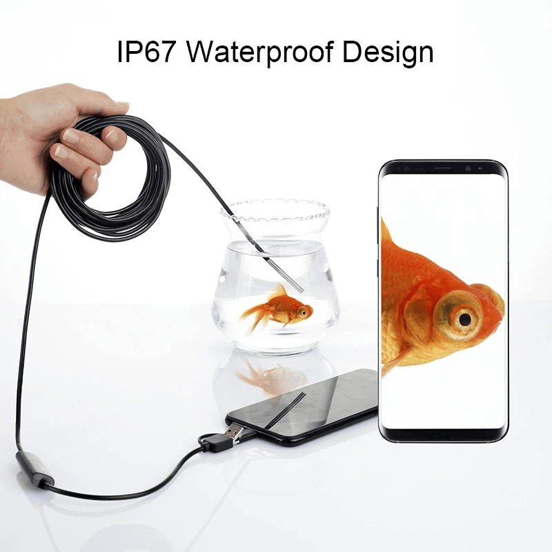 3 In 1 Type C / Micro USB / PC Endoscope Camera 3.5m With HD Lens, Adjustable LED Lights & IP67 Waterproof Design View Gallery - Pakistan