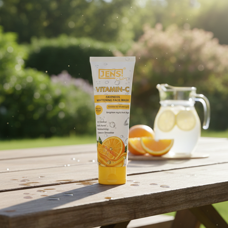 Jens Choy Vitamin C Fairness Whitening Face Wash Providing Gentle Cleansing With Brightening Care And Refreshing Finish - 100ML View Gallery - Pakistan