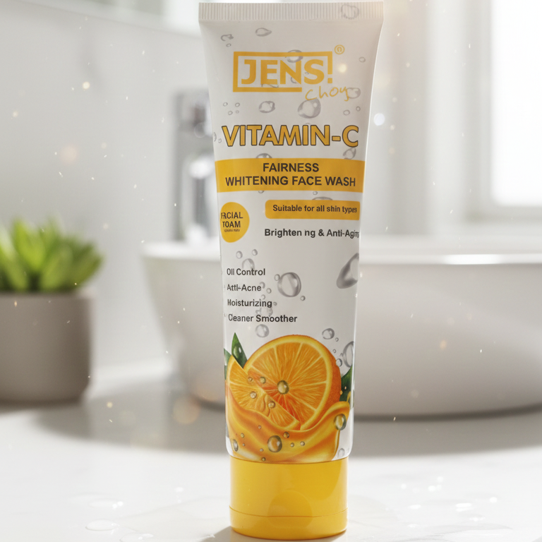 Jens Choy Vitamin C Fairness Whitening Face Wash Providing Gentle Cleansing With Brightening Care And Refreshing Finish - 100ML View Gallery - Pakistan