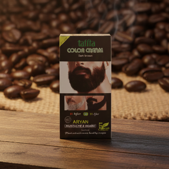 Aryan Mustache & Beard Color Cream (Dark Brown) – 5-Minute Instant Grey Coverage with Plant Extracts View Gallery - Pakistan