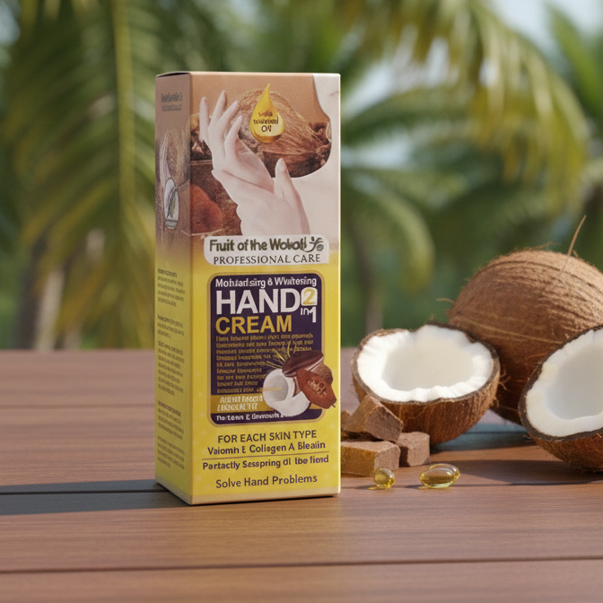 Tropical Essence: 2-in-1 Hydrating & Brightening Coconut Hand Cream View Gallery - Pakistan