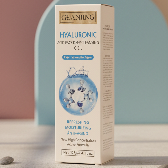 GUANJING Hyaluronic Acid Deep Cleansing Face Gel – Refreshing, Moisturizing &amp; Anti-Aging (125g)