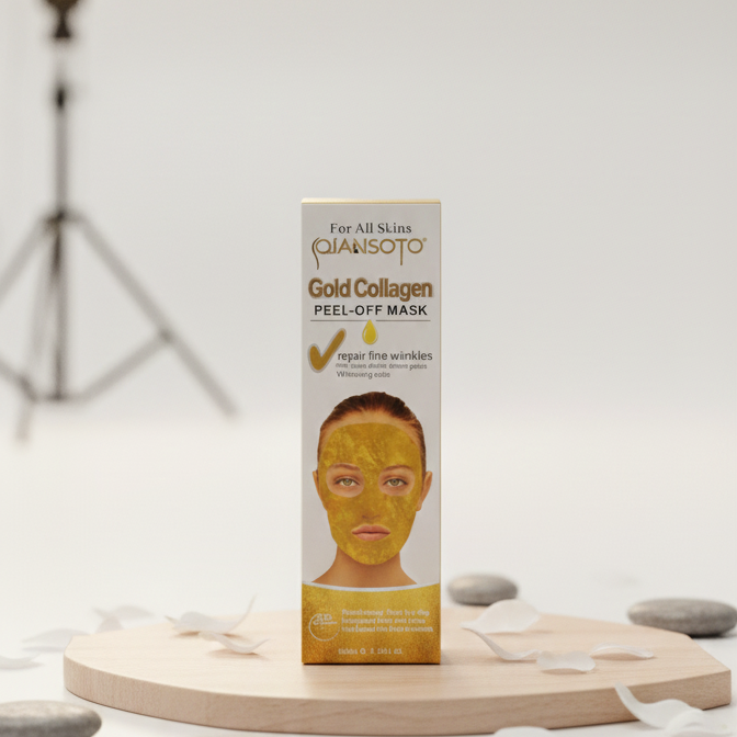 Qiansoto Gold Collagen Peel-Off Facial Mask – Anti-Aging & Skin Brightening Treatment (100ml) View Gallery - Pakistan