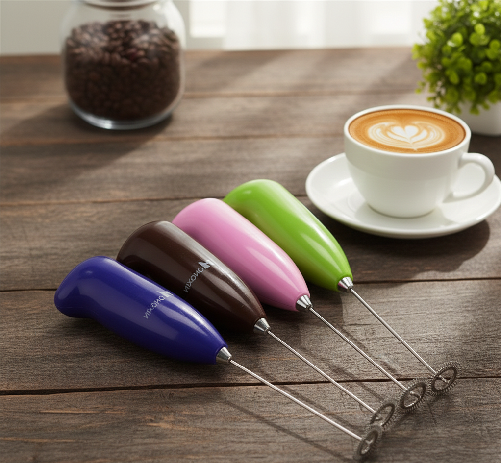Coffee Beater & Milk Frother – Mini Handheld Egg Whisk, Drink Mixer & Foamer for Kitchen Use | Practical Cooking Tool (Random Color) View Gallery - Pakistan