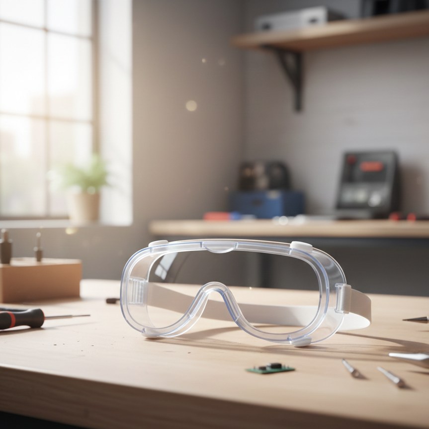 Protective Safety Goggles Eye Shield Providing Reliable Eye Protection With Clear Vision Comfortable Fit And Durable Design