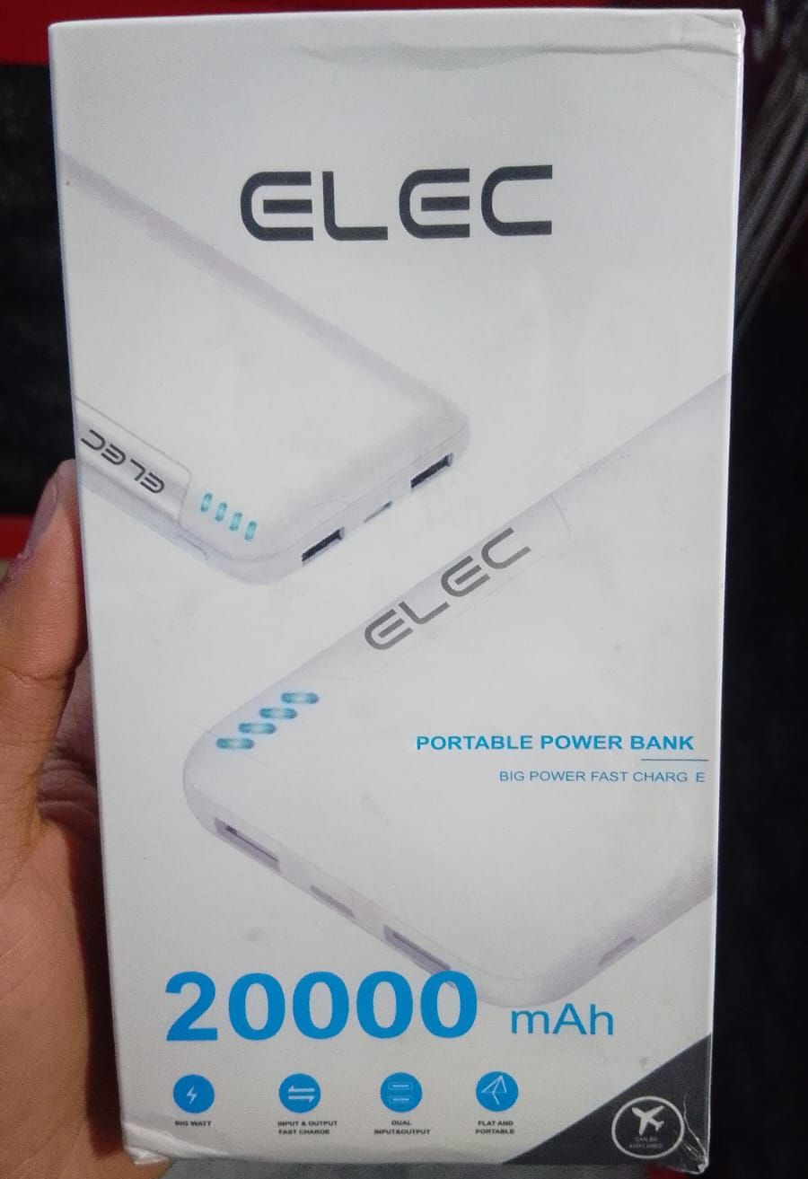 Elec 20000mAh Portable Power Bank Providing High Capacity Charging With Reliable Performance View Gallery - Pakistan