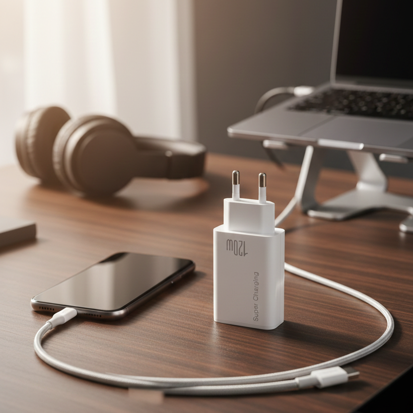 120 W Super Fast Charger Only Adapter Providing Quick Charging Speed With Reliable Performance And Durable Design (Without Box and Cable) View Gallery - Pakistan