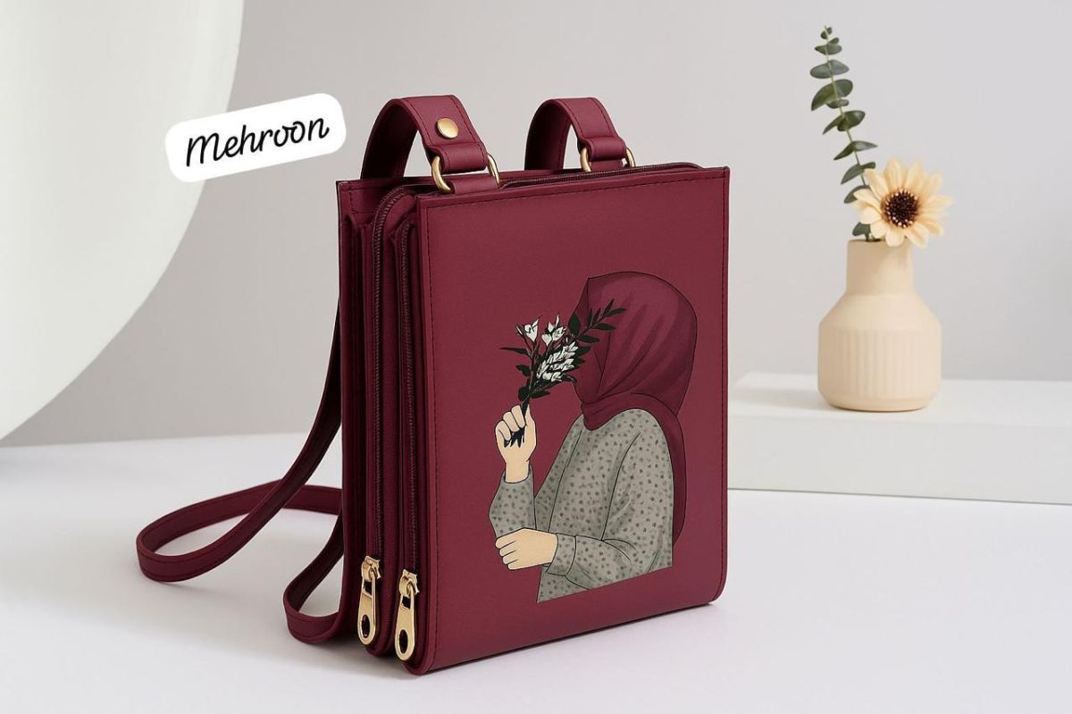 Elegance in Bloom: Illustrated Crossbody Mobile Wallet & Organizer View Gallery - Pakistan