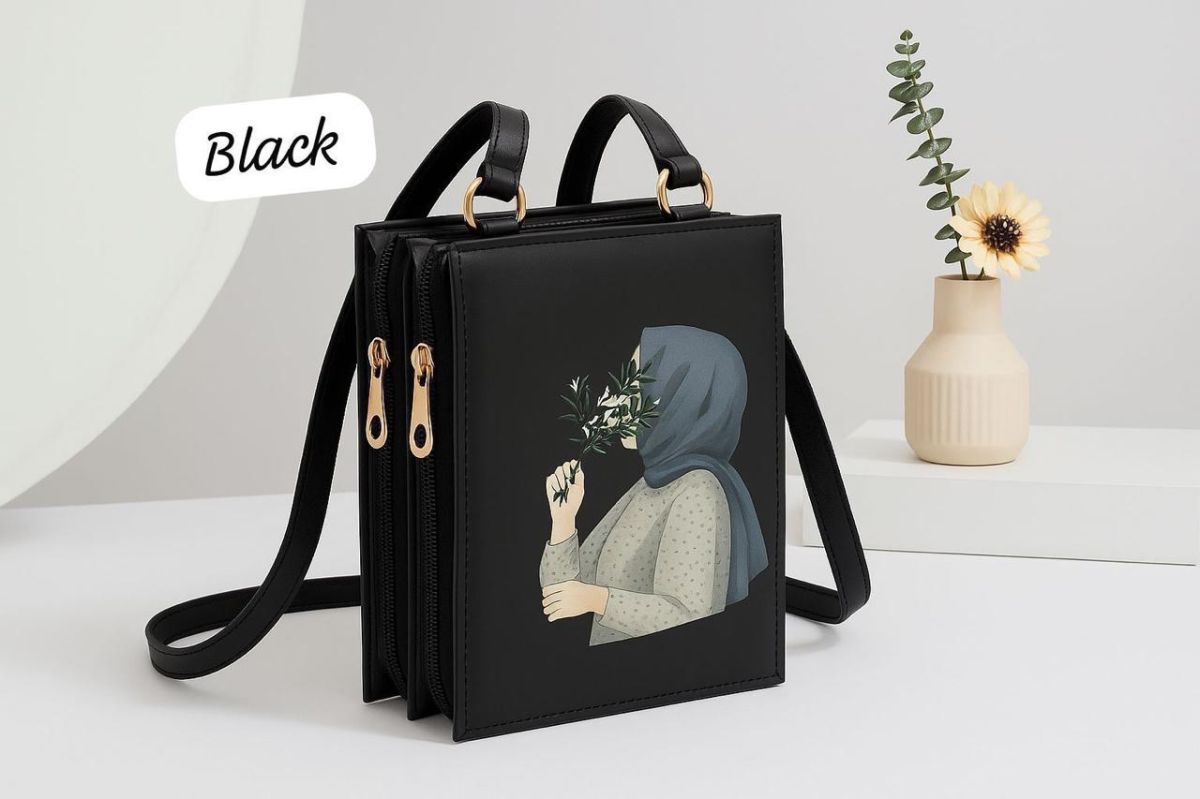 Elegance in Bloom: Illustrated Crossbody Mobile Wallet & Organizer View Gallery - Pakistan