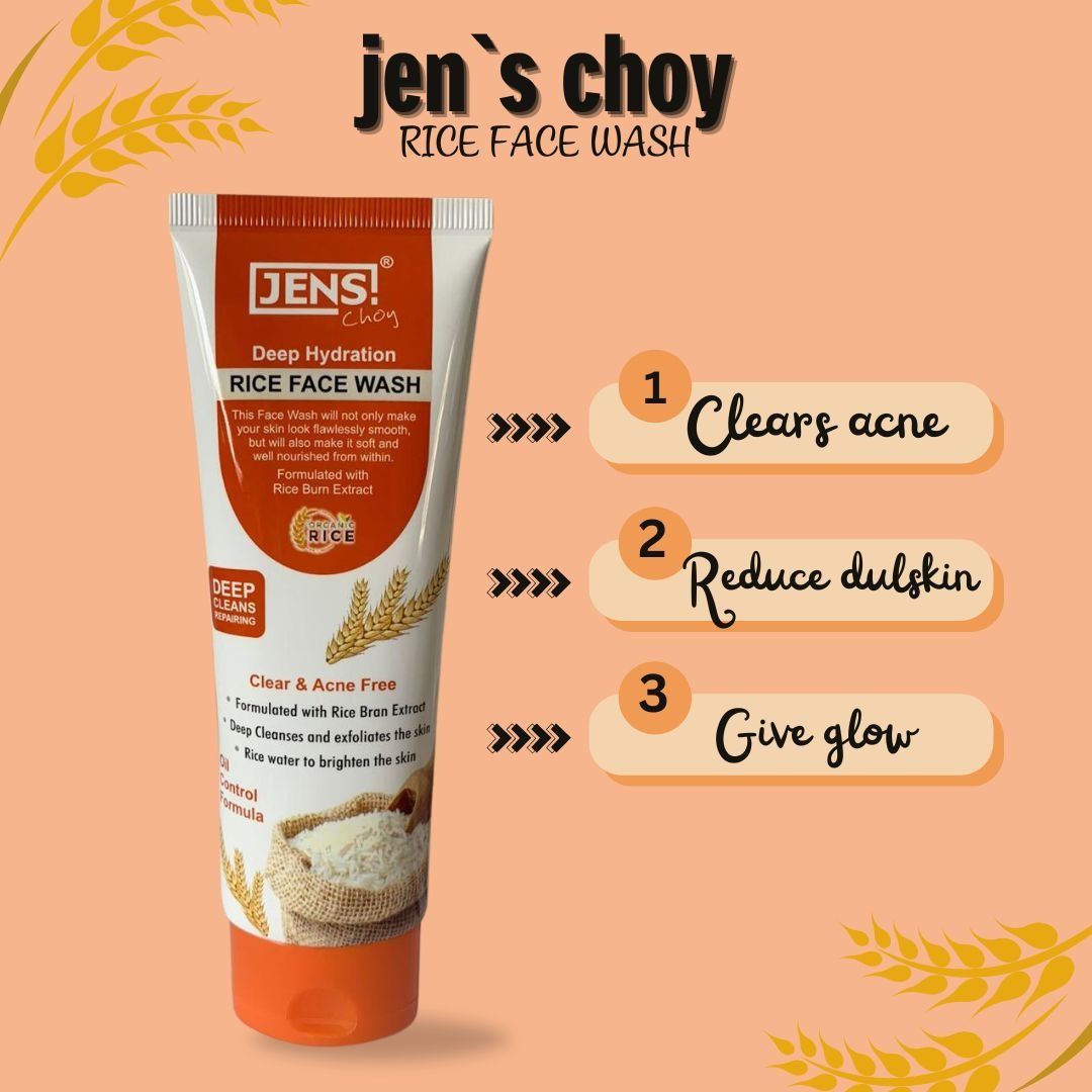 Jens Choy Organic Rice Deep Hydration Foaming Face Wash Providing Gentle Cleansing With Nourishing Moisture And Smooth Finish - 100g View Gallery - Pakistan