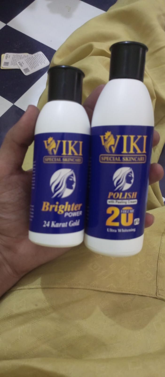 Viki Special Skincare Duo: Ultra Whitening 20 Volume Polish & 24K Gold Brighter Power Kit View Gallery - Pakistan