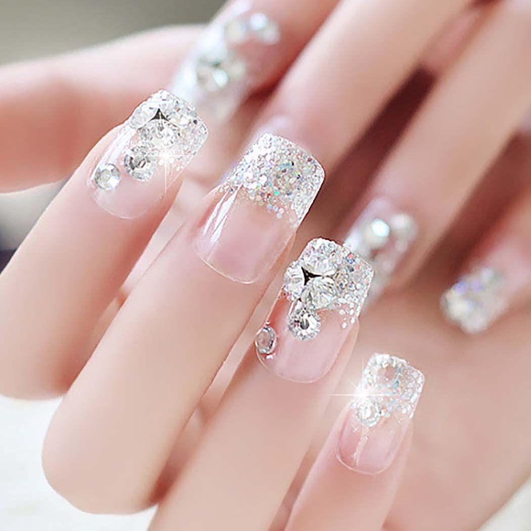 Multicolor 12 Pcs Stylish Artificial Nails Set For Fashionable Look And Easy Application (Random Design) View Gallery - Pakistan