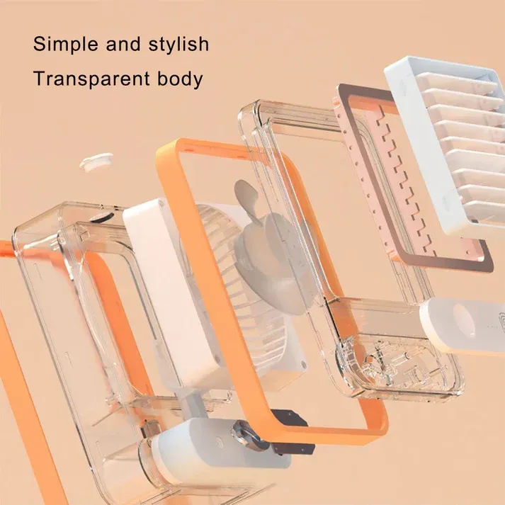 Portable Desktop Air Conditioner USB Mini Air Cooler Fan Water Cooling Fan with 3 Speed Spray Humidifier Purifier for Car Home Rechargeable View Gallery - Pakistan