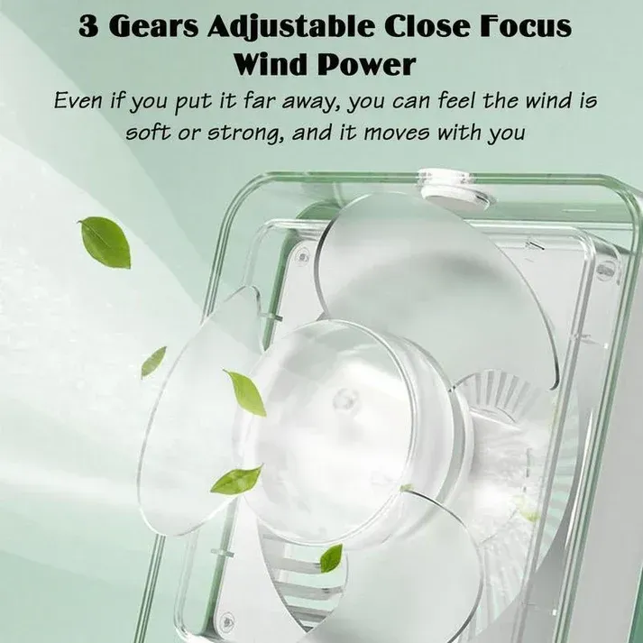 Portable Desktop Air Conditioner USB Mini Air Cooler Fan Water Cooling Fan with 3 Speed Spray Humidifier Purifier for Car Home Rechargeable View Gallery - Pakistan