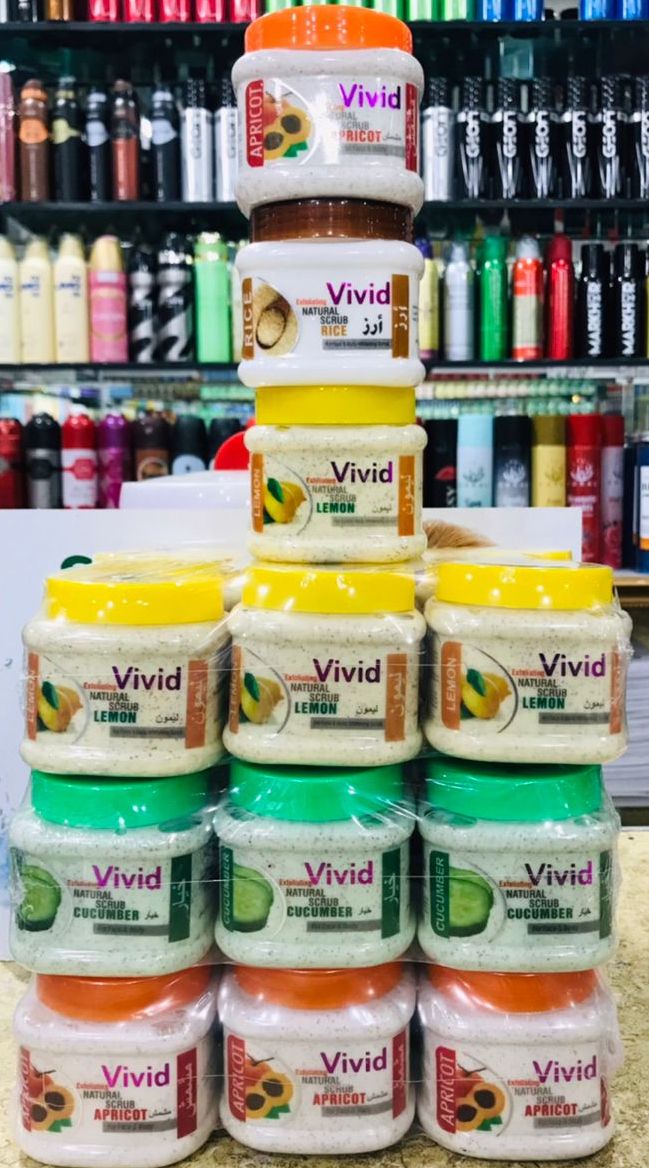 Vivid Natural Face Or Body Scrub Mask Premium Quality Smooth Texture Gentle Formula Comfortable Use | 200g View Gallery - Pakistan