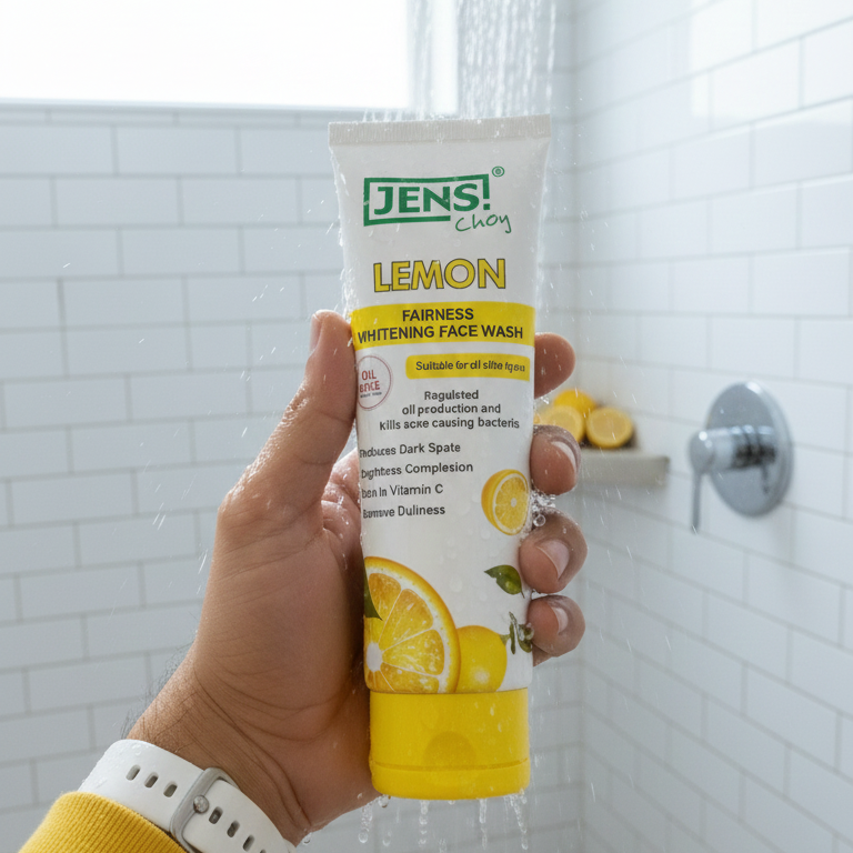 Jens Choy Lemon Fairness Whitening Face Wash Premium Quality Smooth Texture Gentle Formula Comfortable Use - 100g View Gallery - Pakistan