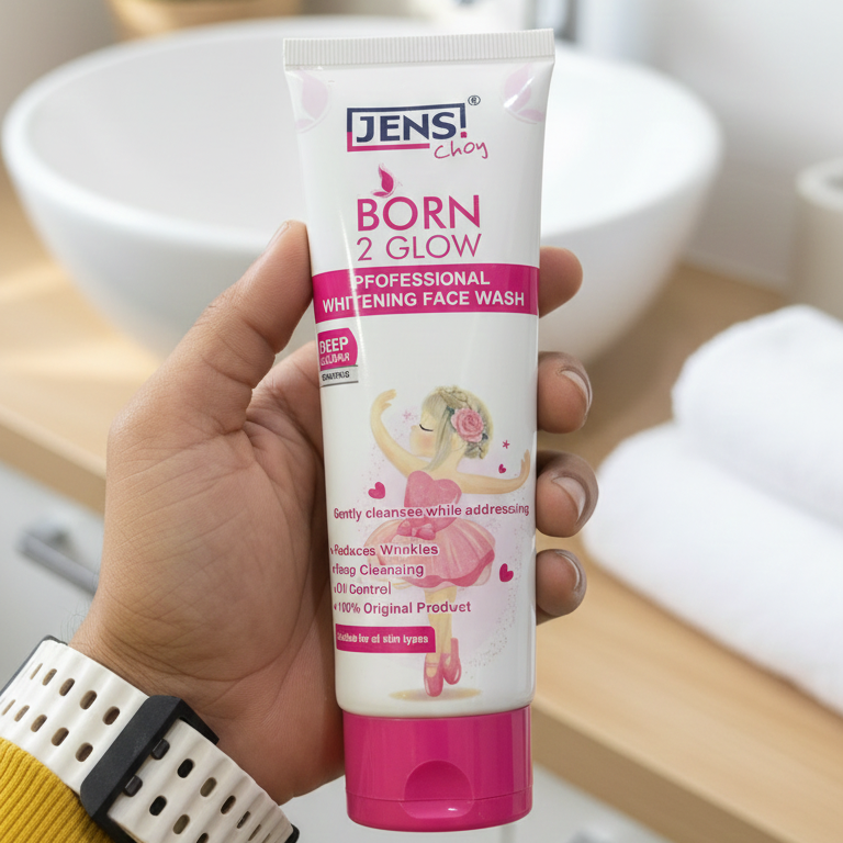 Jens Choy Born 2 Glow Professional Whitening Face Wash Premium Quality Gentle Formula For Daily Skin Care And Bright Appearance - 100g View Gallery - Pakistan