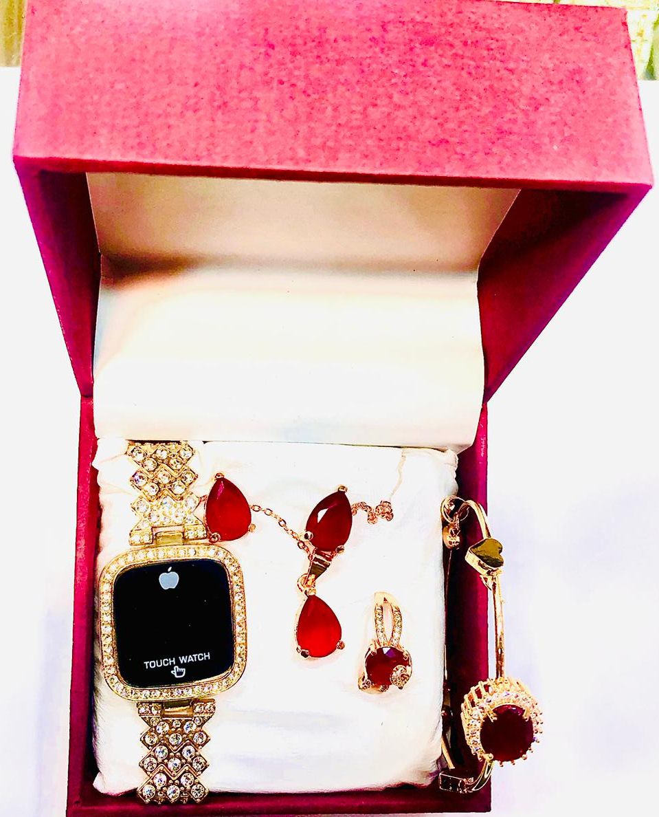 Chic Womens Digital Display Watch With Jewellery Stainless Steel Premium Quality Elegant Design View Gallery - Pakistan