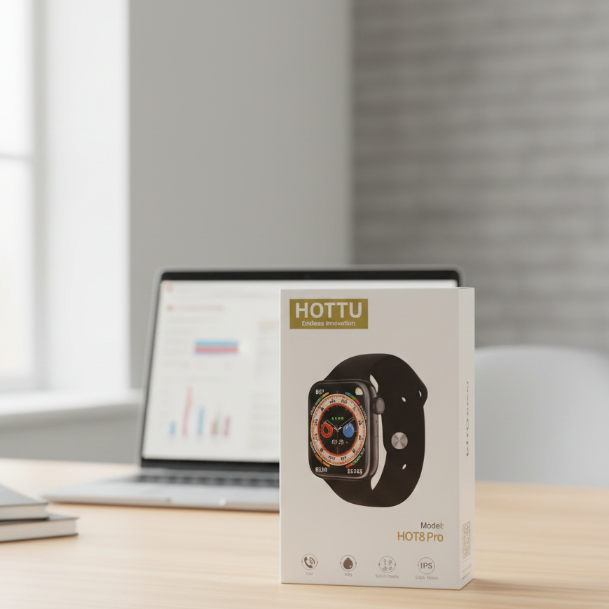 HOTTU Smart Watch Hot 8 Pro ⌚ | 2.02" HD IPS LED Display | Water Resistant | Heart Rate &amp; Music Control | Android Compatible