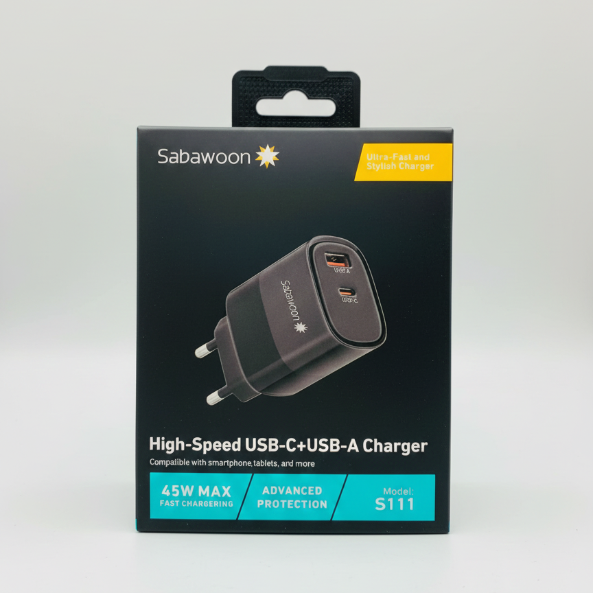Sabawoon S111 Original Adopter | USB Fast Charging | PD Super Fast Charging | Without Cable View Gallery - Pakistan