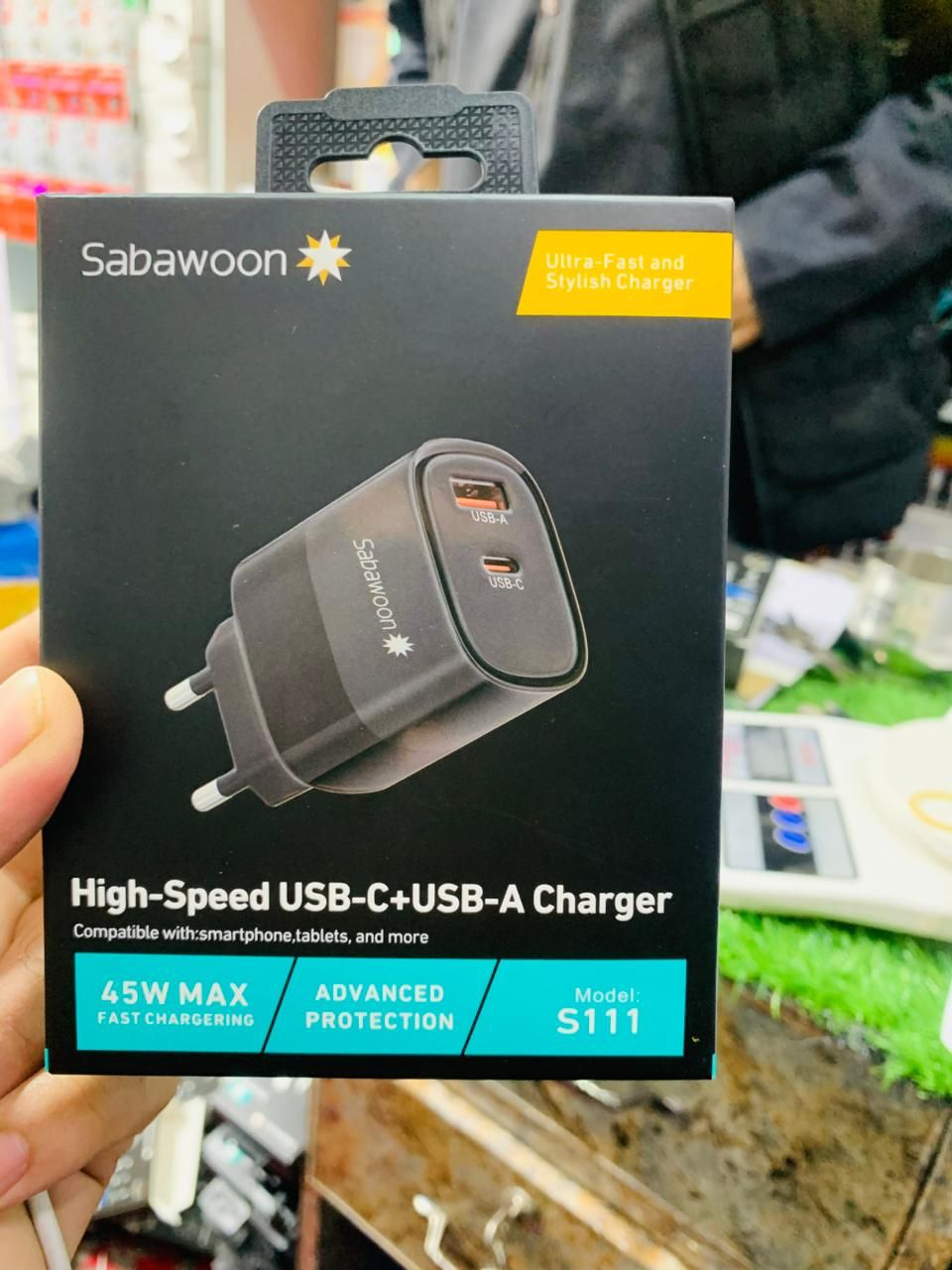 Sabawoon S111 Original Adopter | USB Fast Charging | PD Super Fast Charging | Without Cable View Gallery - Pakistan