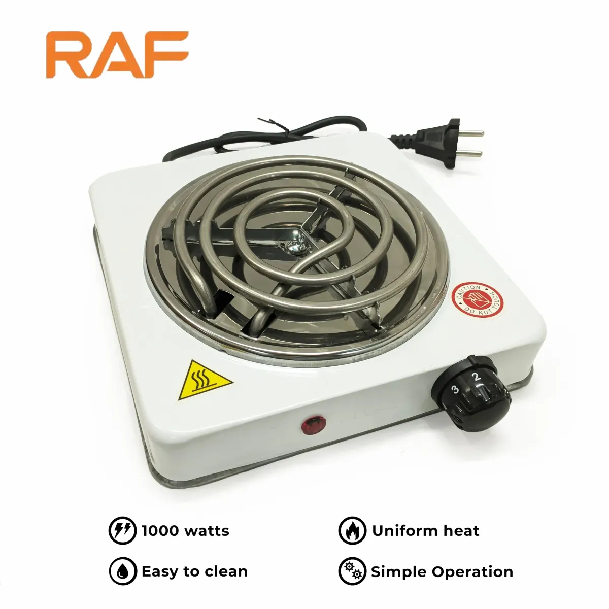 RAF Electric Stove | 1000W Hot Plate | Heats in 2 Mins | Automatic & Easy to Clean View Gallery - Pakistan