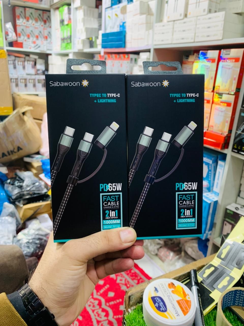 Sabawoon S112 2‑in‑1 Cable | New Model PD 65W | 100% Original Quality | Fast Charging View Gallery - Pakistan