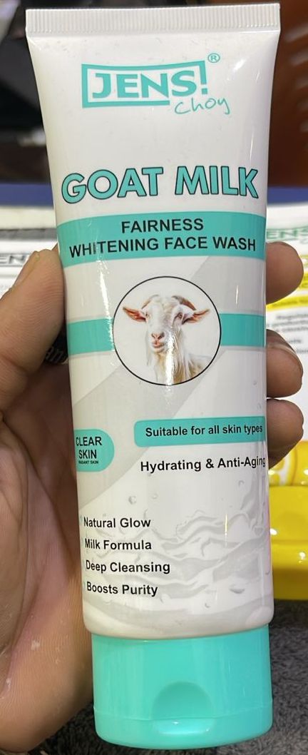 Jens Choy Goat Milk Fairness Whitening Face Wash Gentle Formula Brightening Effect Premium Quality - 100g View Gallery - Pakistan