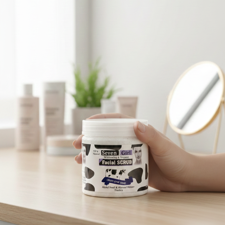 Seven Girl Whitening &amp; Facial Scrub – Big Size, Made in UK