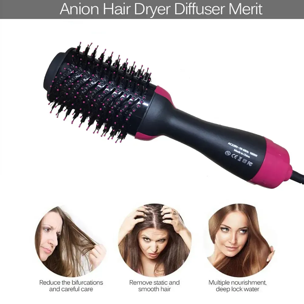 3‑in‑1 Hair Dryer with Comb, Hair Straightener & Curler for Easy Styling View Gallery - Pakistan