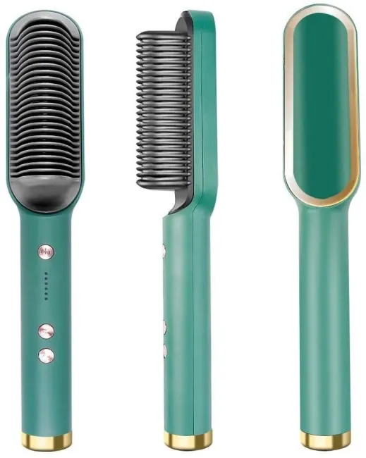 909 Hair Straightener Brush | 6 Heating Modes Electric Hair Straightener Comb (Random Color) View Gallery - Pakistan