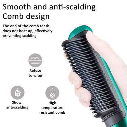 909 Hair Straightener Brush | 6 Heating Modes Electric Hair Straightener Comb (Random Color) View Gallery - Pakistan