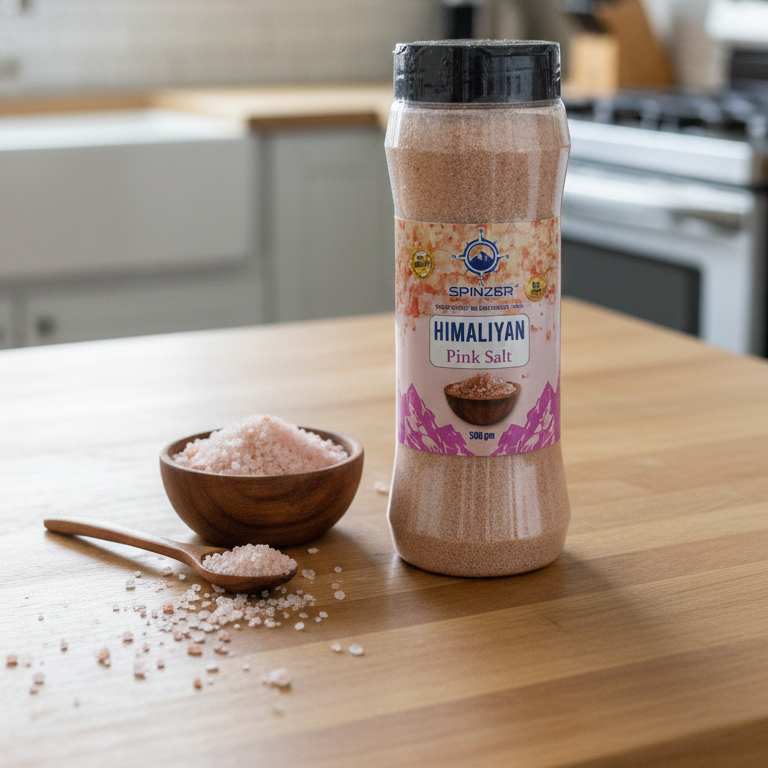 Spinzer Himalayan Pink Salt Natural Mineral Rich Pure Taste Perfect Choice For Daily Cooking Needs - 500g