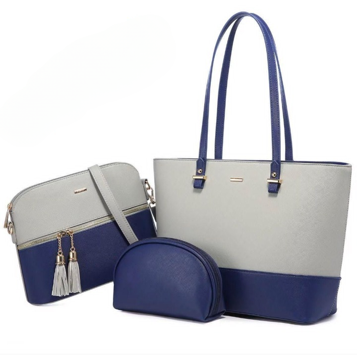 3 Piece Tote Handbag Elegant Design Premium Quality Smooth Finish Easy Carry For Daily Fashion Needs View Gallery - Pakistan