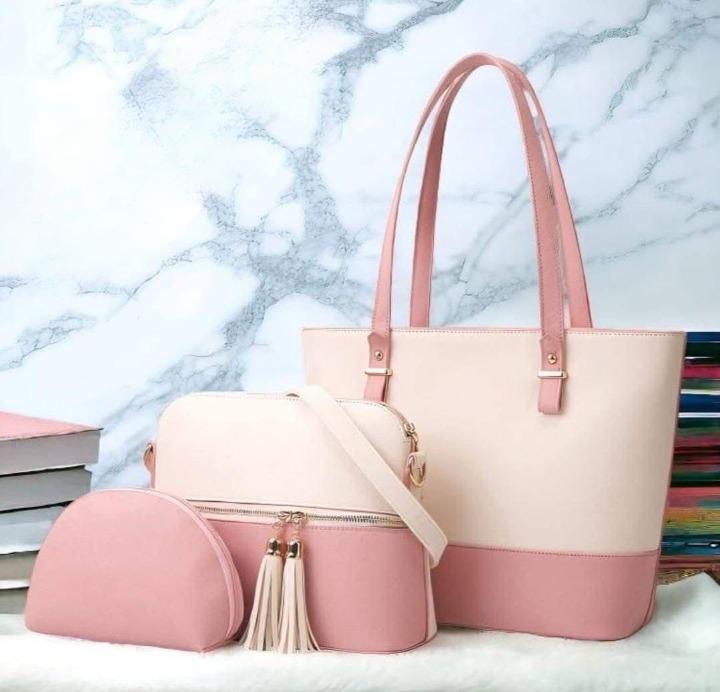 3 Piece Tote Handbag Elegant Design Premium Quality Smooth Finish Easy Carry For Daily Fashion Needs View Gallery - Pakistan