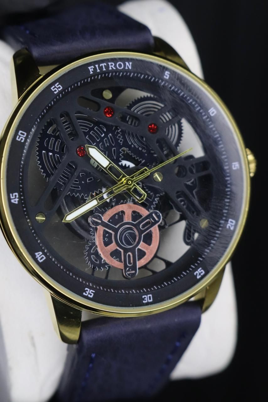 Fitron Classic Chrono: Sophisticated Minimalist Stainless Steel Watch with Genuine Leather Strap and Reliable Quartz Movement ( WITHOUT BOX ) View Gallery - Pakistan