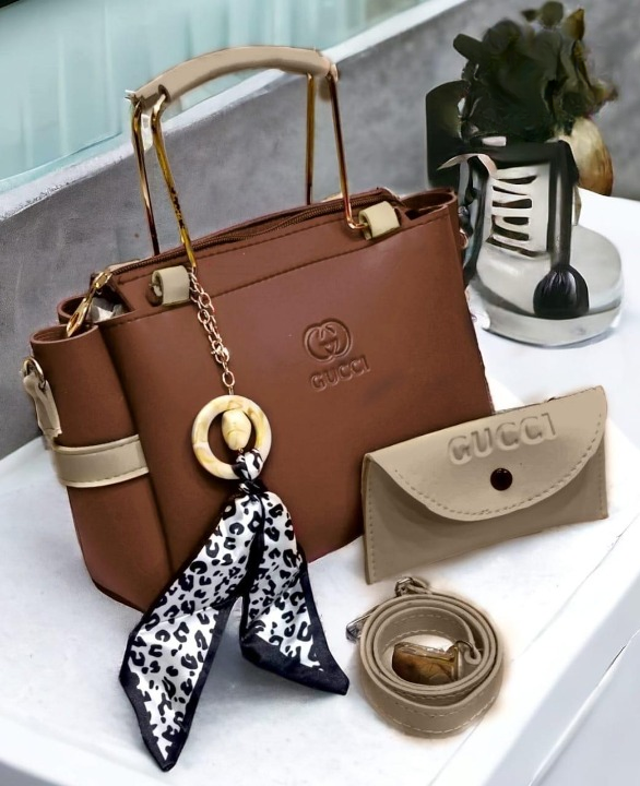 Ladies Handbag With Match Small Pouch Elegant Design Premium Quality View Gallery - Pakistan