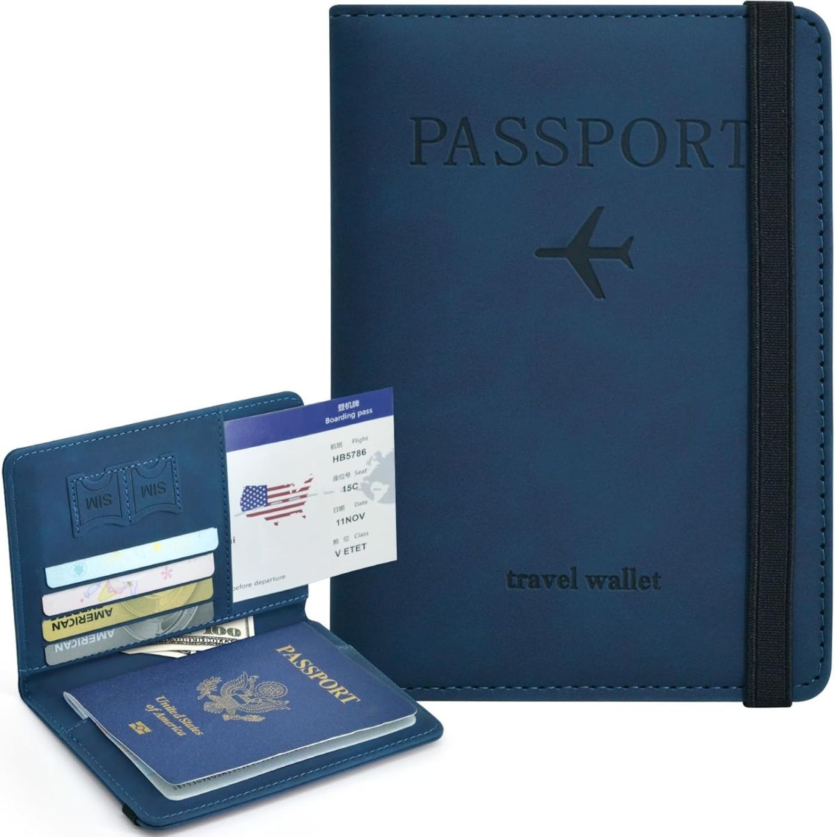 Voyager Series RFID Protected Passport Cover Holder And Travel Wallet Premium Leather