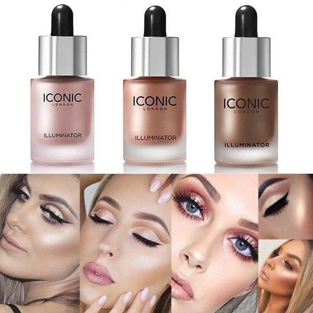 Iconic London Illuminator Highlighter Drops Ultra Glow Liquid Highlighter Radiant Finish Luminous Shine