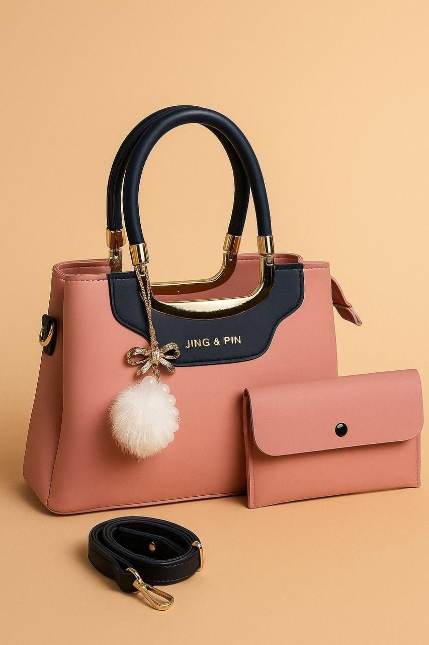 Premium 'JING & PIN' Ladies Handbag Collection with Clutch and Shoulder Strap Option View Gallery - Pakistan