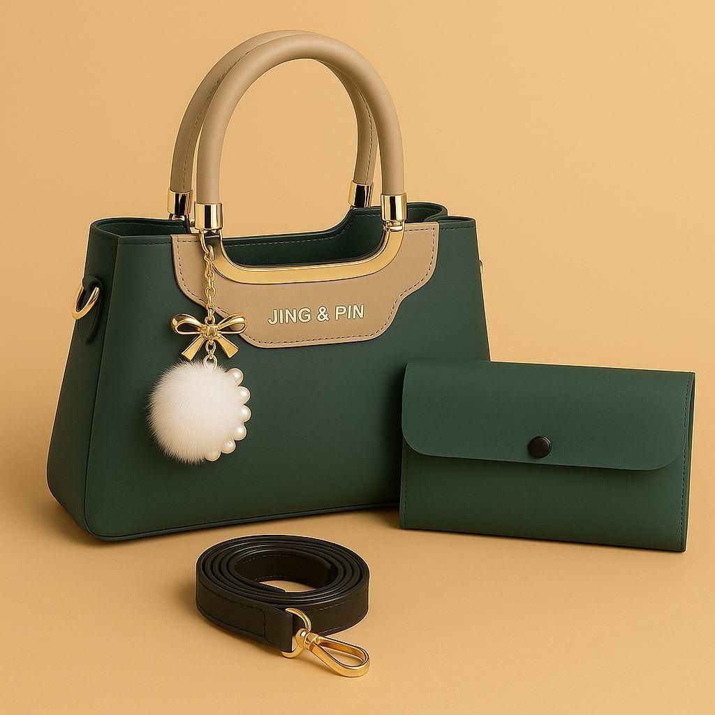 Premium 'JING & PIN' Ladies Handbag Collection with Clutch and Shoulder Strap Option View Gallery - Pakistan