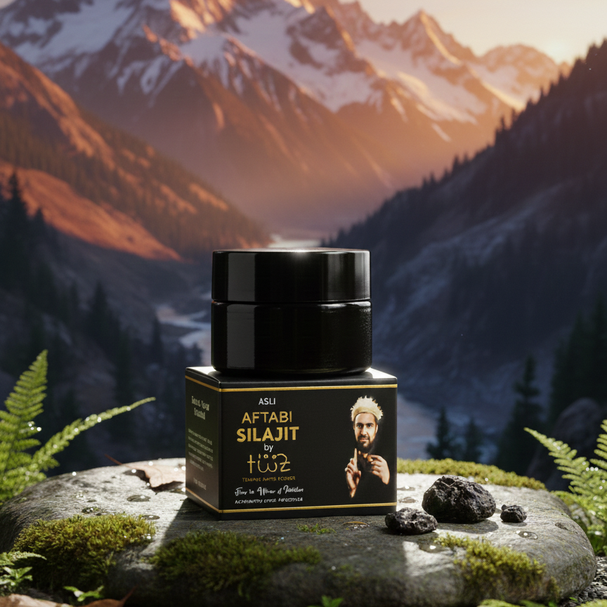 ASLI AFTABI SHILAJIT by T W Z: Pure Himalayan Gold Resin - Traditional Ayurvedic Supplement for Wellness, Energy, and Vitality (30g) View Gallery - Pakistan