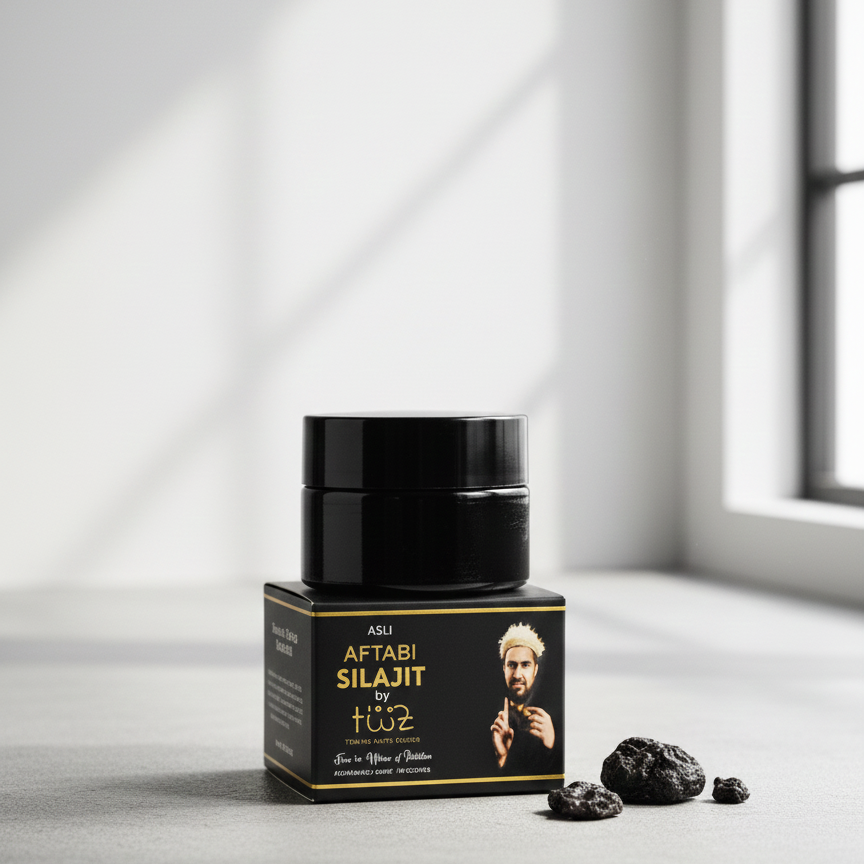 ASLI AFTABI SHILAJIT by T W Z: Pure Himalayan Gold Resin - Traditional Ayurvedic Supplement for Wellness, Energy, and Vitality (30g) View Gallery - Pakistan