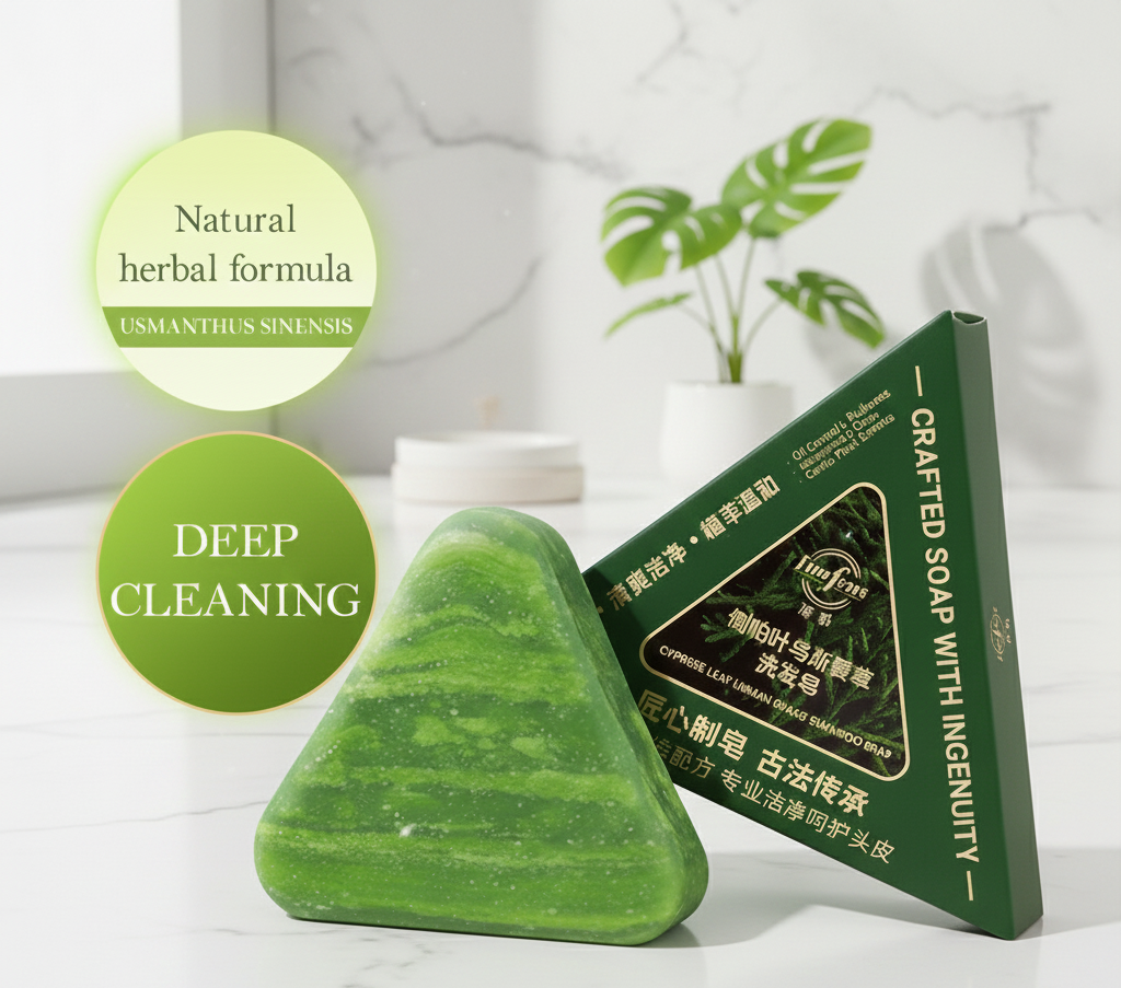 Timfens Cypress Leaf Usman Grass Shampoo Soap Bar - Natural Herbal Formula for Deep Cleansing & Oil Control View Gallery - Pakistan