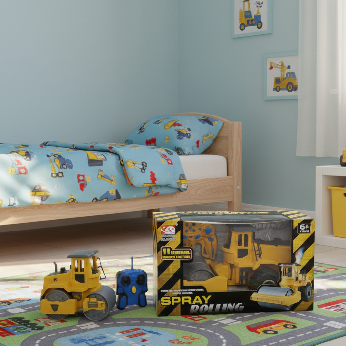 Construction Machine Roller – Remote Control Toy with Spray Effect, Heavy Duty RC Vehicle for Kids & Adults View Gallery - Pakistan