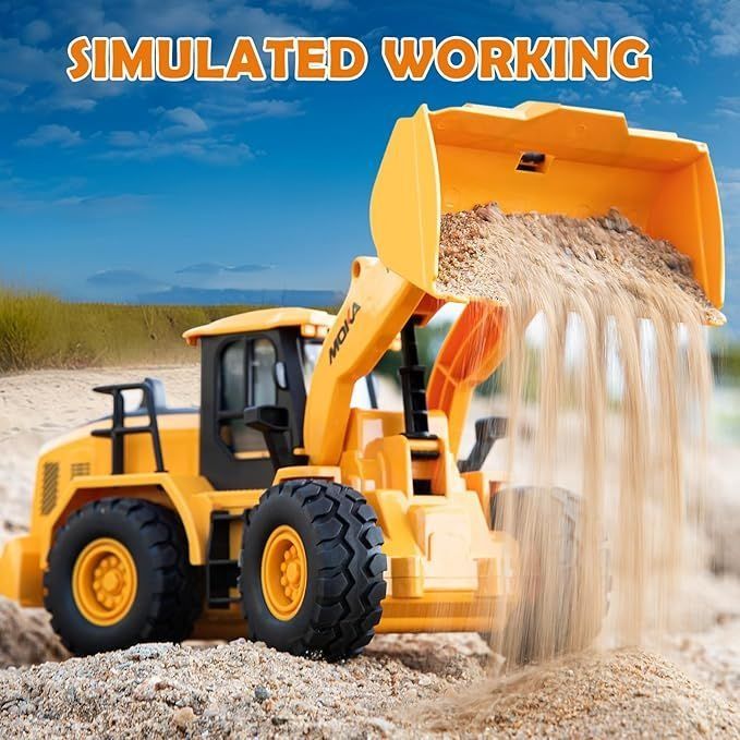The Perseids Remote Control Bulldozer – 1/16 Scale 11 Channel Heavy RC Construction Toy with Lights & Sound, Yellow View Gallery - Pakistan