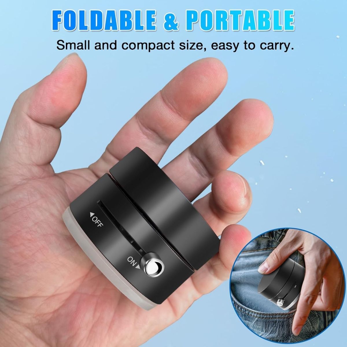 Vacuum Magnetic Suction Cup Folding Swivel Stand – Double-Sided Universal Mobile Phone Holder View Gallery - Pakistan