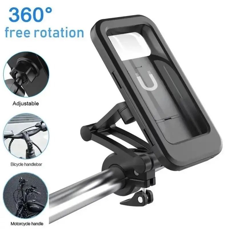 Bike Handlebar Waterproof Case Phone Holder – Full Touch Screen, Secure Mount for Cycling & Travel View Gallery - Pakistan