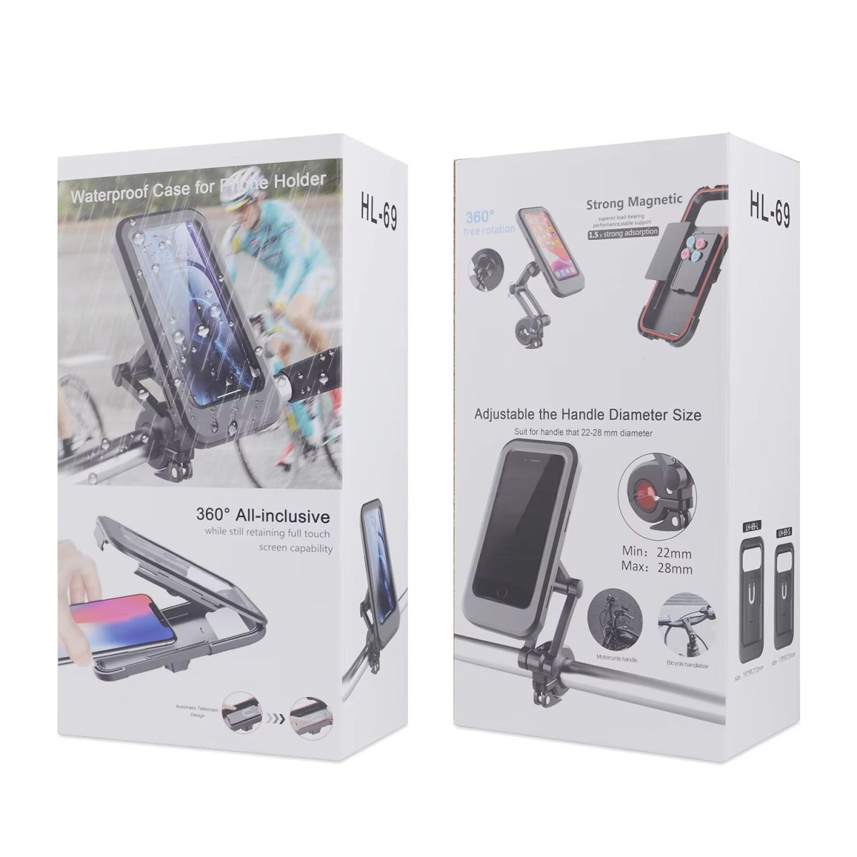 Bike Handlebar Waterproof Case Phone Holder – Full Touch Screen, Secure Mount for Cycling & Travel View Gallery - Pakistan