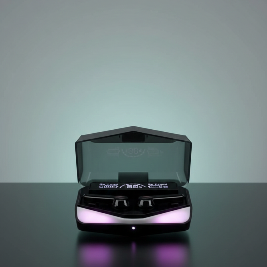 DAMIX M28 TWS Wireless 5.3 Gaming Earbuds with LED Power Display, Dual Mode (Game/Music), Low Latency, and HD Mirror Design View Gallery - Pakistan